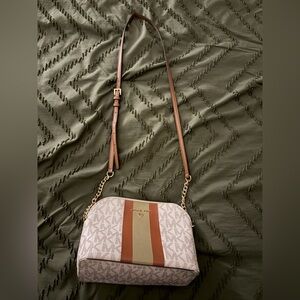 Michael Kors Beige and Tan Crossbody Bag